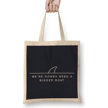 Humuts Jaws Boat Quote Minimal Bez Çanta Uzun Saplı