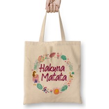 Hakuna Matata 03 Bez Çanta Uzun Saplı
