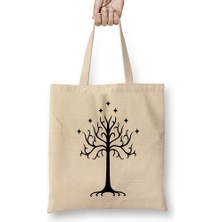 Gondor Ağacı Yüzüklerin Efendisi Bez Çanta Uzun Saplı