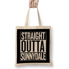 Humuts Straight Outta Sunnydale Buffy The Vampire Slayer White Bez Çanta Uzun Saplı