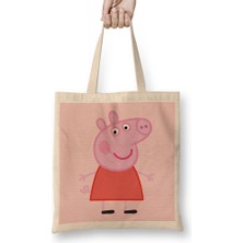 Humuts Peppa Pig 010 Bez Çanta Uzun Saplı