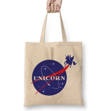 Humuts Flying Nasa Unicorn Bez Çanta Uzun Saplı