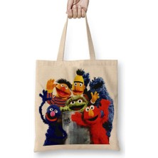 Susam Sokağı Kahramanları Bez Çanta Uzun Saplı