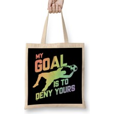 Humuts My Goal Is To Deny Yours Soccer Goalie Soft Rainbow Bez Çanta Uzun Saplı