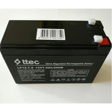 Ttec 12VOLT 7AMPER - 12V 7AH Ups Bakım Gerektirmeyen Bakımsız Kuru Akü