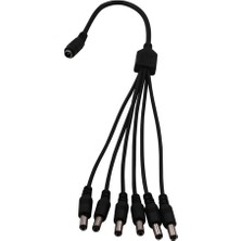 Wozlo Dc 12V 6 Port Power Jak Jack Çoklayıcı Kablo ( 6 Erkek/1 Dişi Uç ) - 40CM