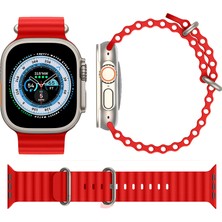 Sneezy Apple Watch 49MM Ultra Seri Uyumlu Seaflex Ocean Silikon Kordon