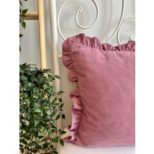 Decamor Home Fırfırlı Lacivert Kırlent Kılıfı Set 2’li