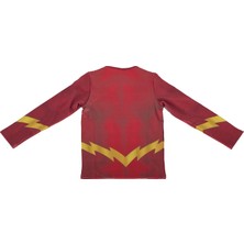 Moni Erkek Çocuk  Maskeli 3D Kas Görünümlü Dijital Baskılı Flaş / Flash Kostümü