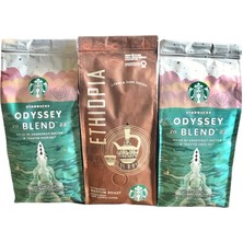 Starbucks Ethiopia & 2 Adet Odyssey Blend Filtre Kahve 3 x 250 gr