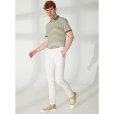 At.p.co Normal Bel Normal Paça Slim Fit Beyaz Erkek Pantolon A261DAN78TC506/TB