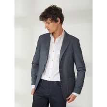 At.p.co Lacivert Erkek Uzun Cepli Slim Fit Yazlık Ceket A262ALAN60TF240-