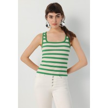 Babokah Jakarlı Cizgili Kaskorse Top