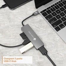 Novoo Type-C To 2*usb-A 3.0 4K HDMI Tf Sd Kart Okuyucu Dönüştürücü Hub