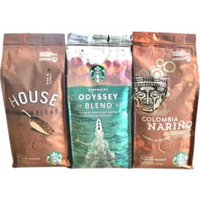 Starbucks House & Odyssey Blend & Colombia Filtre Kahve 3 x 250 gr