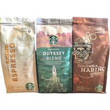 Starbucks Espresso Blonde & Odyssey Blend & Colombia Filtre Kahve 3 x 250 gr