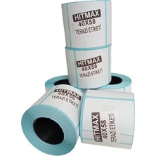 Hitmax 58X40 Terazi Etiketi G.58MM Y.40MM Bir Rulo 500 Adet (Tam Metraj)