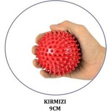 El Egzersiz Masaj ve Duyu Topu , Yumuşak Dikenli Top Kırmızı Renk  9 cm