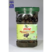Sazak Yağlı Sele Siyah Zeytin Iri Kalibre Doğal Tatlandırma Doğal Fermente Siyah Zeytin 900 gr 261-290