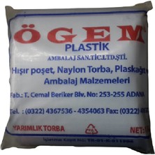 Ögem Bakkaliye Naylon Torba Yarımlık 14 x 27 cm 1 kg 1 Paket (Takriben 360 Adet)