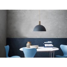 Rsylight Dylight Retro Antrasit Metal Dekoratif Tekli Kafe Mutfak Aydınlatma Avize Çap:40 cm