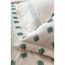 Ecocotton Imre Yeşil Çift Kişilik %100 Organik Pamuk Müslin Nevresim Takımı