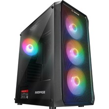 Rampage Compact 4X120MM Rgb Fanlı 750W 80PLUS Bronze Midt Atx Gamıng Kasa