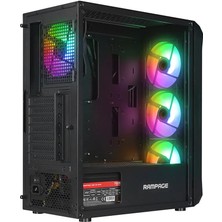 Rampage Compact 4X120MM Rgb Fanlı 750W 80PLUS Bronze Midt Atx Gamıng Kasa