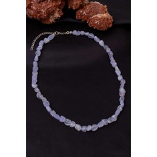 Dünya Doğal Taş Kalsedon Taşı Kolye