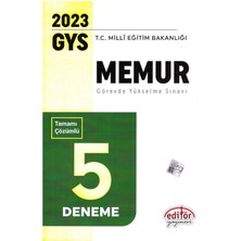 Editör Yayınları 2023 GYS MEB Memur Çözümlü 5 Deneme Sınavı