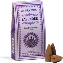 Hediyesahibi  Ayurvedic Konik ( Geri Akış ) Tütsü Lavender Aromalı (10 Adet)