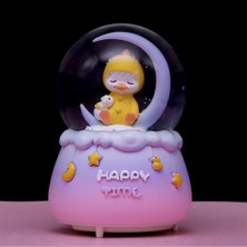 Hediyesahibi  Sevimli Ördek Temalı Işıklı Müzikli Kar Küresi