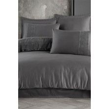 Clasy Valinor Gri Çift Kişilik %100 Pamuk Saten Nevresim Takımı