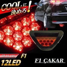 Fren Lambası F1 Çakar Üçgen 12 cm Kırmızı