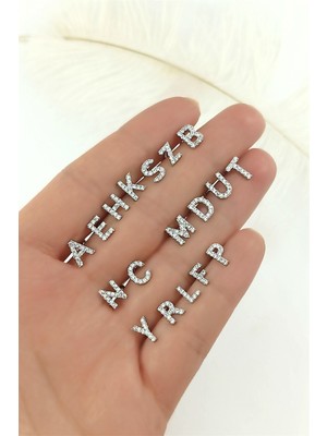 ÇLK Accessories Gümüş Renk Harf Piercing - T Harfpiercing