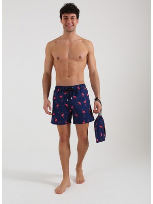 Whitefin Lacivert Erkek Slim Fit Şort Mayo 1042