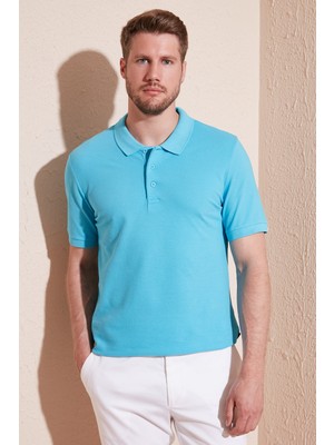 Buratti % 100 Pamuk Düğmeli Regular Fit Polo Erkek Polo T Shirt 5902127