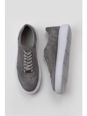 Bueno Shoes Gri Süet Erkek Spor Ayakkabı 07M15222049