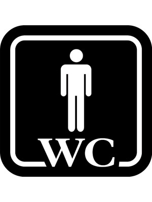 2Mak Sticker 3mm Dekota (Forex) Üzeri Uv Baskı Erkek Wc Levhası