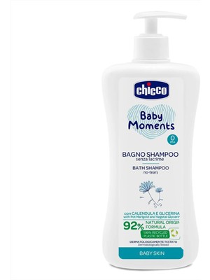 Chicco Baby Moments 750 ml Bebek Saç ve Vücut Şampuanı Göz Yakmayan Formül ile Hassas Ciltler İçin