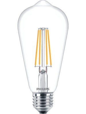 Philips Philps LED Classic 7W/60W ST64 E27 Dim Edilemez 2700K (Sarı) LED Filament Ampul