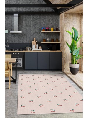 Homshtag Kiraz Kırmızı Halı Minimal Salon Halısı Renkli Mutfak Halısı Tarz Oturma Odası Halı