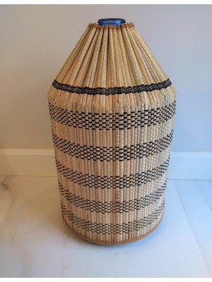 Akgüney Hasır Damacana Kılıfı Su Sebili Örtüsü 1 Adet Dayanıklı Bambu Malzemeden Üretim