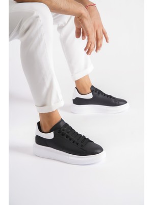 Mubiano MBMCQ1000-SB Erkek Kalın Taban Siyah/Beyaz Sneaker & Spor Ayakkabı