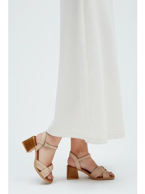 Tamer Tanca Kadın Vegan Topuklu Sandalet 838 475 Bn Sndlt Y23