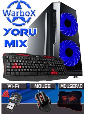 Warbox Yoru Mix Ryzen3 1200 8gb Ram 256GB SSD R7 240-4GB E.kartı  Oyuncu Bilgisayar