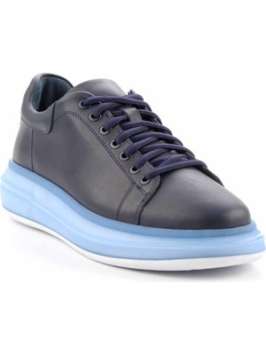 Bambi Lacivert Leather Erkek Sneaker E01863490103