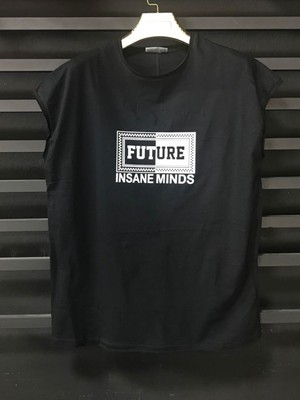Insane Minds Erkek Kolsuz Baskılı Oversize Tshirt