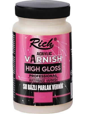 Rich High Gloss Su Bazlı Parlak Vernik 250ML