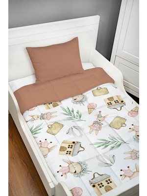 Baskılı Yorgan Seti (100x150 Cm) - Iconic Serisi - Antika Soytarı Oyuncak Ayı